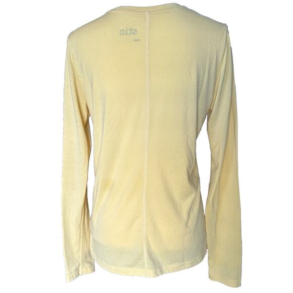 Stio Long Sleeve T Shirt Size S Light Yellow Activewear Cotton‎ Blend - Picture 2 of 8